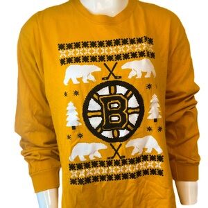 Gold Boston Bruins Holiday Sweater
